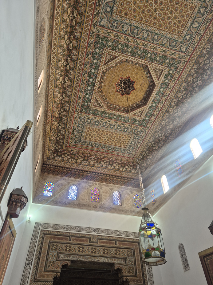 Guide to Marrakech - Bahia Palace ceiling